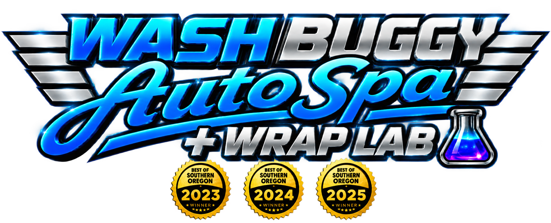 Wash Buggy Auto Spa + Wrap Lab Logo